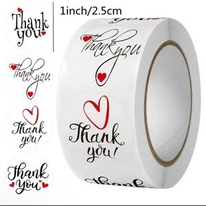2/12 Thank You Stickers
